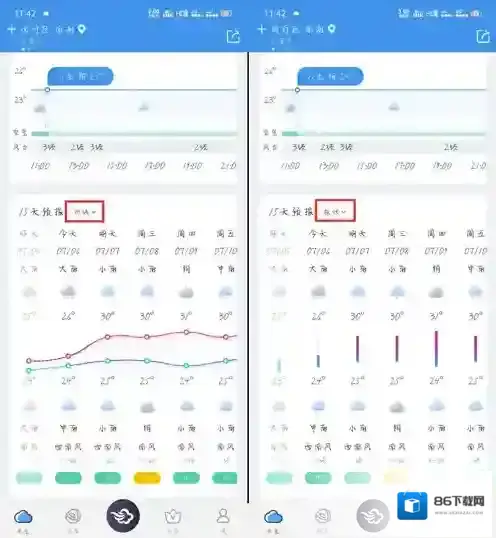 墨迹天气小时