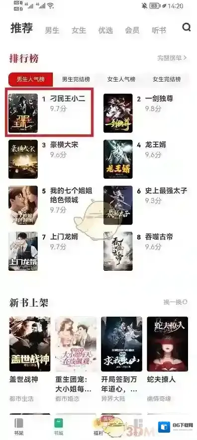 书旗小说界面