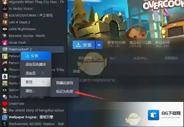 Steam游戏设置